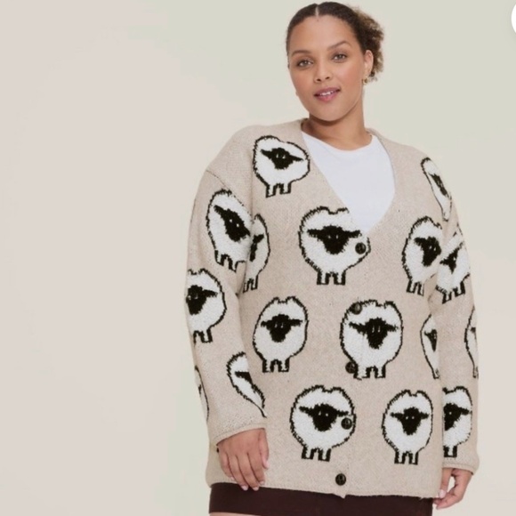 Target x Woolrich Women’s Sheep Print Relaxed Cardigan – Size 2X - Picture 1 of 3